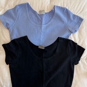 Syko Bundle of 2 Women's Solid Color Crop Tops Small